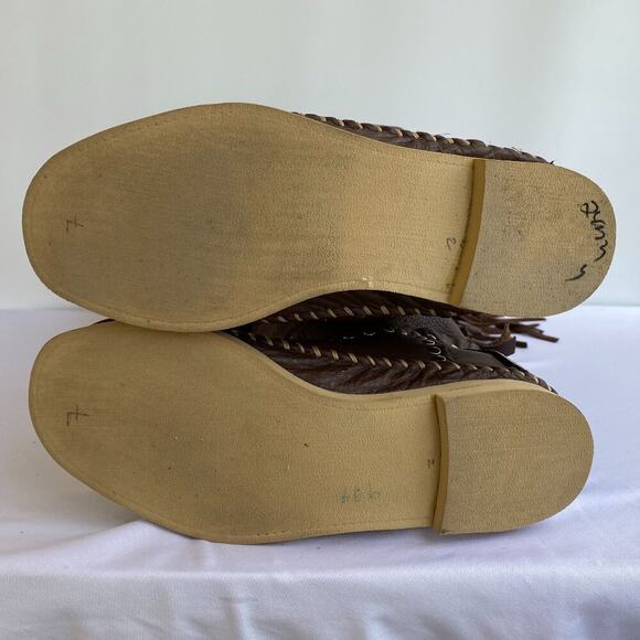 Hector Riccione slouchy moccasin style tall leather boots sz 7 - Picture 9 of 10